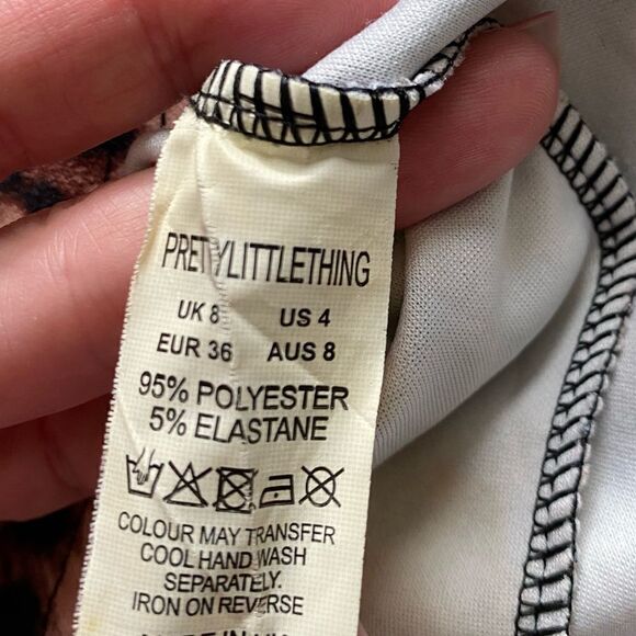 PrettyLittleThing Animal Print Dress Short Thin Lightweight Tiny Womens Size 6 - Picture 6 of 6